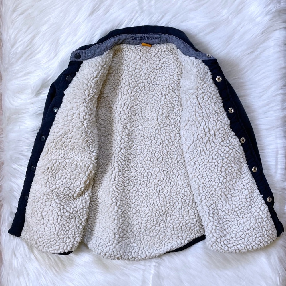 Tailor Vintage Button Down Shirt Jacket In Navy - Picture 5 of 7
